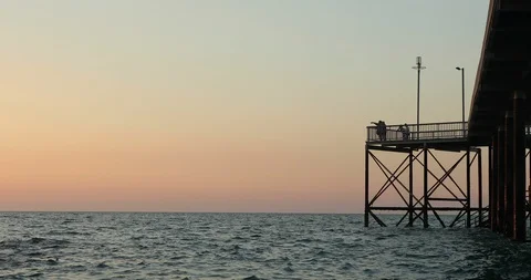 Nightcliff Jetty Darwin 4k long shot water Stock Footage 91329938