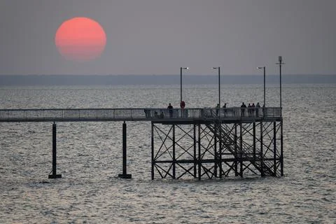 Nightcliff Jetty at sunset Stock Photos