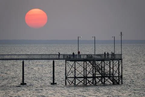 Nightcliff Jetty at sunset Stock Photos