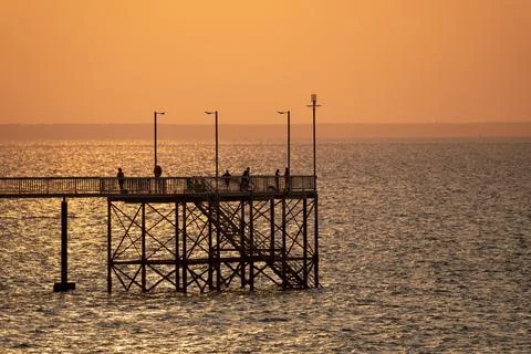 Nightcliff Jetty at sunset Stock Photos
