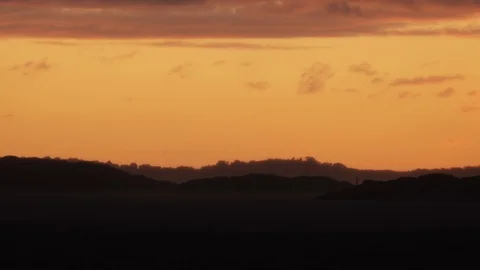 Nightfall In Archipelago - Time Lapse 4k - Telephoto - Nature, Travel, Sweden Stock Footage 125050420