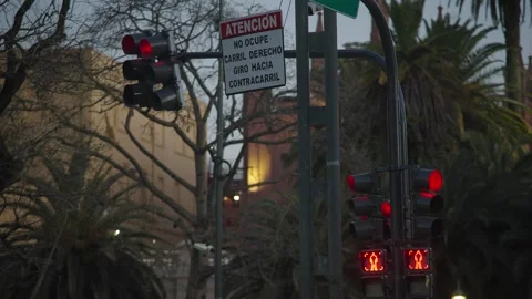 Nightfall in Buenos Aires Stock Footage 314484773