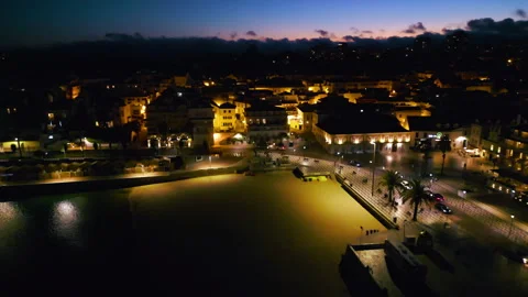 Nightfall in Cascais, Portugal Stock Footage 290873752