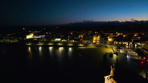 Nightfall in Cascais, Portugal Stock Footage 290874104
