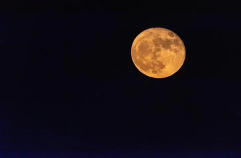Nightfall with a full moon . Stock Photos