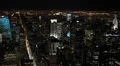 Nightfall Lights New York City Cityscape Aerial View NYC Panoramic Sightseeing HD Footage