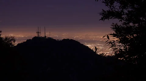 Nightfall over Los Angeles Vídeo Stock 38422739