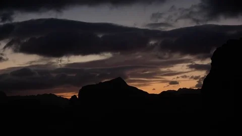 Nightfall time lapse in Wadi Rum desert Stock Footage 83446960