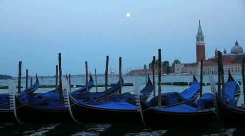 Nightfall in Venice Stock Footage 12185742