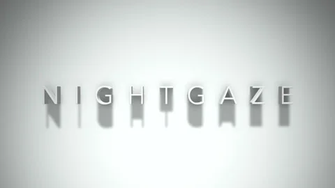 Nightgaze 3D title animation with shadows on a white background Stock Footage 297571982
