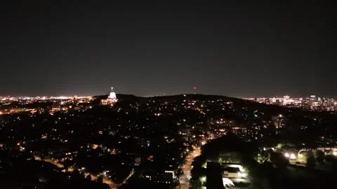Nightime city view Stock Footage 280207423
