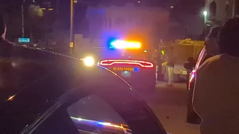 Nightime crime scene Stock Footage 170631136