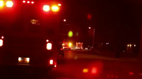 Nightime Emergency Stock Footage 10807120