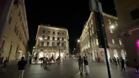 Nightime in Rome Stock Footage 159550981