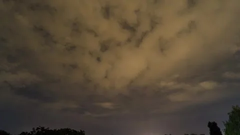 Nightime timelapse of clouds in the sky Stock Footage 329550185