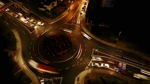Nightime Timelapse of Traffic Stock Footage 83124483