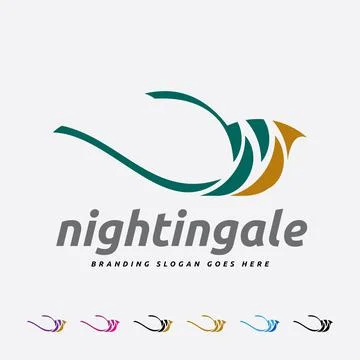 Nightingale Logo Illustrazione stock