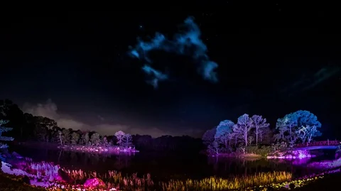Nightlapse purple Stock Footage 78678421