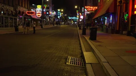 Nightlife downtown Stock Footage 142845554