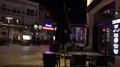Nightlife street scenery at holiday and travel destination Albufeira, Portugal 4k or 4k+ Resolution