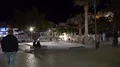 Nightlife street scenery at holiday and travel destination Albufeira, Portugal 4k or 4k+ Resolution