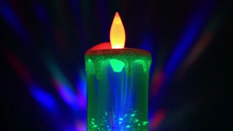 Nightlight against the background of light shining on the wall Stock Footage 101580483