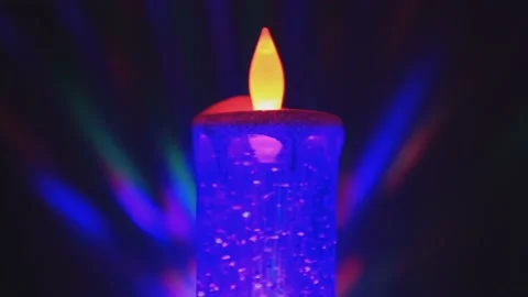 Nightlight against the background of light shining on the wall Stock Footage 184401893