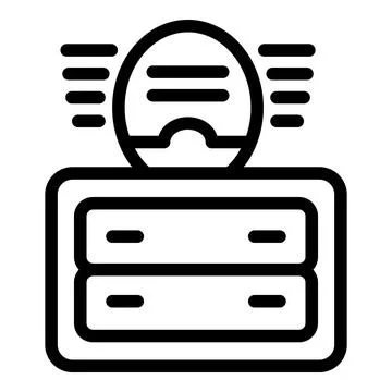 Nightlight on bedside icon outline vector. Luminous lamp Stock Illustration
