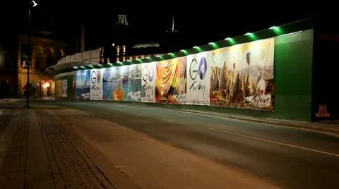 Nightlight in Copenhagen Stock Footage 22221267