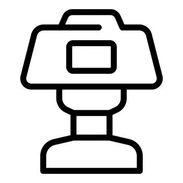 Nightlight lamp icon outline vector. Bedroom night illumination Stock Illustration