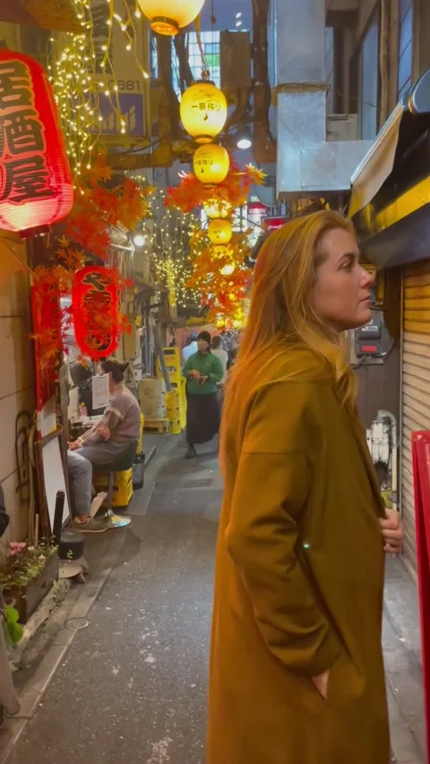 Nightlights at japanese city Stock Footage 236261653