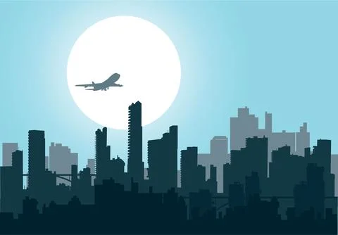 Nightly city4 Stock Illustration