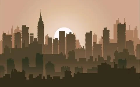 Nightly city5 Stock Illustration