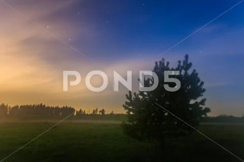 Nightly landscape Stock Photos