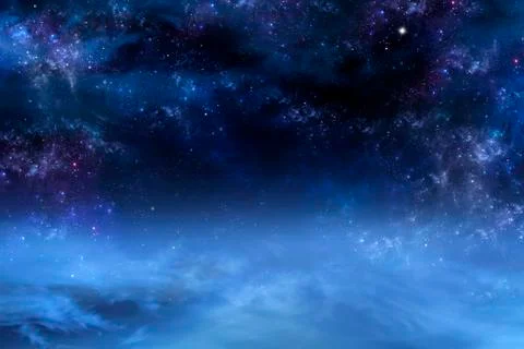 Nightly sky, space background Stock Illustration