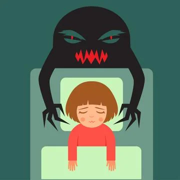Nightmare, bad dreams Illustrazione stock