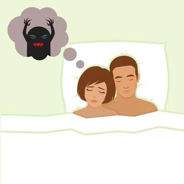 Nightmare, bad dreams Stock Illustration
