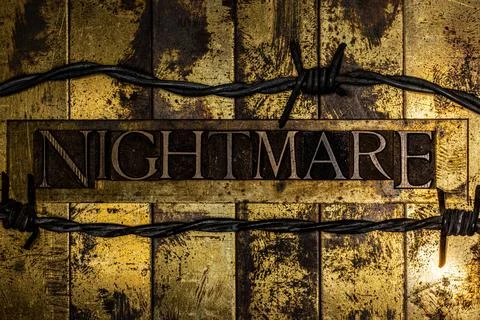 Nightmare with barbed wire Stock Photos