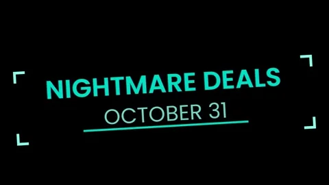 Nightmare deals motion graphic text october thirty first with visual effects Vídeo Stock 345757205