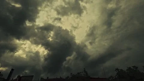 Nightmare Halloween Sky Night Clouds Stock Footage 339966769
