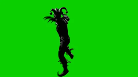 The Nightmare Jester dances. The clown dances a spooky dance. Atmosphere of fear Video stock 179917798