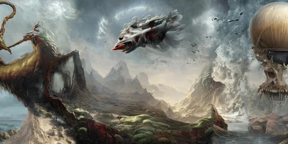 The Nightmare landscape Stock Illustration