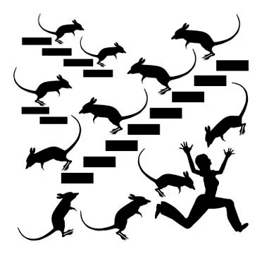 The Nightmare of Musophobia 스톡 일러스트