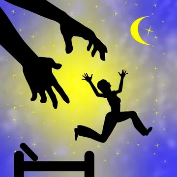 Nightmares and sleep Stock Illustration