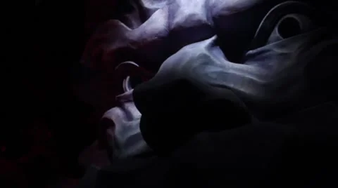 Nightmarish Monster Face Stock Footage 58841725