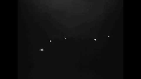 A nightshift at an oil refinery in the 1950s Video stock 101200622