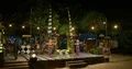 Nightshot colorful outdoor cultural dance entertainment seafood restaurants Bali 4k or 4k+ Resolution