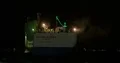 Nightshot ferry departure from domestic indonesian harbor 4k or 4k+ Resolution