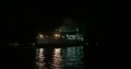 Nightshot ferry departure from domestic indonesian harbor 4k or 4k+ Resolution