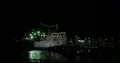 Nightshot ferry at dock in a domestic indonesian harbor 4k or 4k+ Resolution